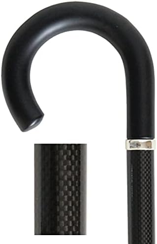 Graphic Carbon Stick With Black Curved Wood Handle