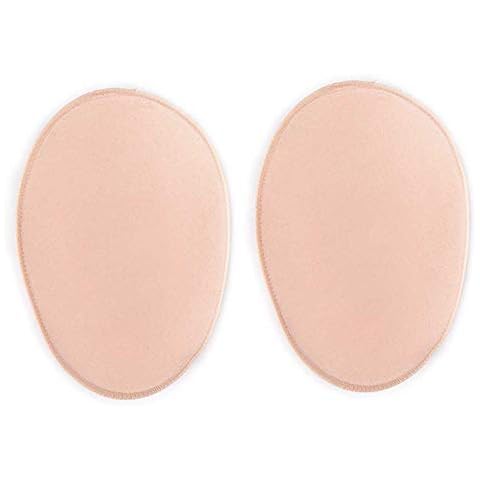 Ninery Ave 1 Pair 1.5cm Thick Oval Shape Hip Sponge Pads Buttocks Fake Padded Hip Up Butt Pad Foam for Panties Underwear (1 Pair Beige) Cover