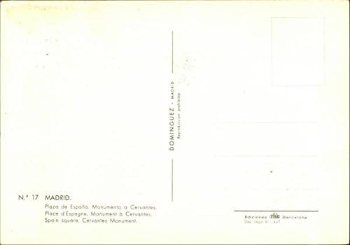 Miniatura 2 de Plaza de Espana, Monumento a Cervantes Madrid, Spain Original Vintage Postcard