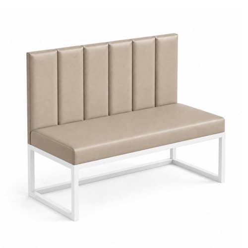 Restaurant Booth Seating, Upholstered Bench with Back, 43.3in
