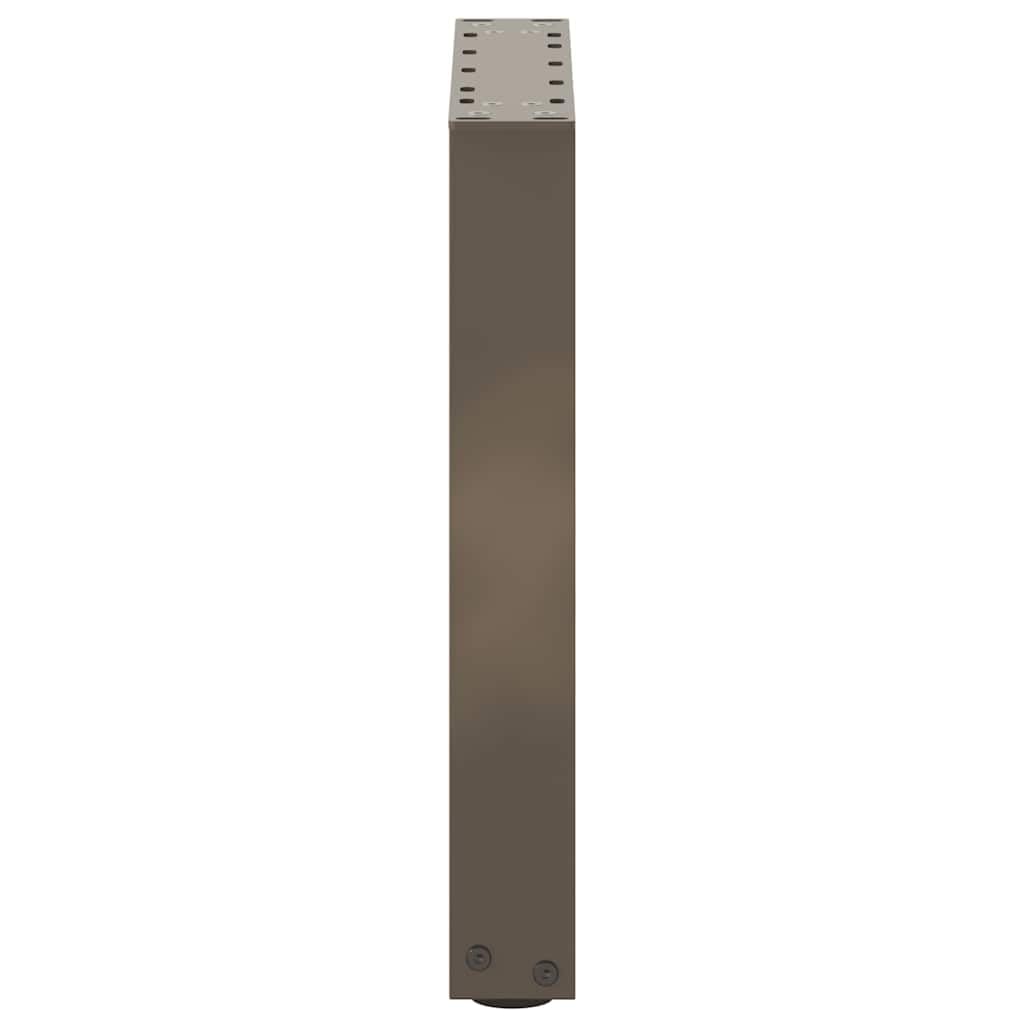 Générique Nogi stolika kawowego w kształcie litery U 2 sztuki ze stali naturalnej 28 x (42-43) cm, wytrzymałe i regulowane do ciężkiego blatu