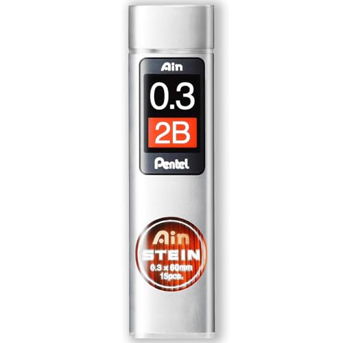 Pentel Ain Stein Mechanical Refill Leads - for Automatic/Mechanical Pencils - in Pentel Pillow Packaging (0.3mm 2B, Pack of 6) - Image 2