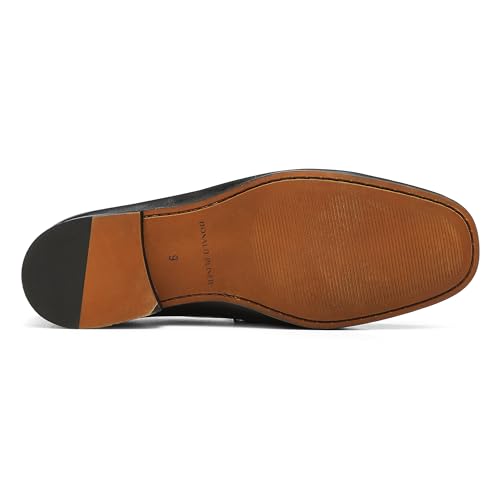 Donald Pliner Dannie Slip-On Leather Loafer - Stacked Heel – Classic Dress Loafers for Men, Memory Foam Insole, Men’s Driving Shoes, Leather Shoes for Men4