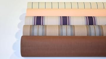 TENDAGGIMANIA Telo Ricambio Tenda da Sole per Esterno Confezionato su Misura - Completo di Tondini in Gomma, Bordi Laterali e Volant - Personalizzabile - Colore Marrone Tinta Unita G 644