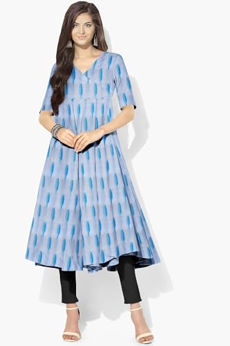 Image of Cotton Pochampally ikat unstitched blouse, Kurthi, long frock fabric material for women (1 meter, 2 meters & 3 meters)