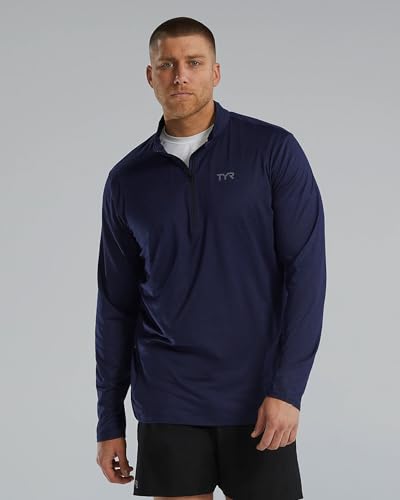 TYR T28001401L Mw 1/4 Zip Ls Shirt Navy L