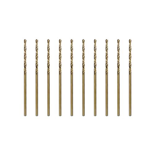 SALI Cobalt Drill Bit Set 10Pcs 1/16 M35 High Speed Steel Jobber Length Drill Bit Kit for Hardened Metal Stainless Steel Cast Iron Wood and Plastic with Index Storage Case