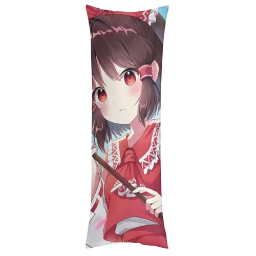 枕カバー 東方シリーズ 博麗霊夢 ピローケース 137cm*50cm まくらカバー 寝具カバー ファスナー式 抱き枕 クッション 吸汗速乾 静電気対策強化 ソファクッションカバー 快適 肌に優しい 軽量 柔らかい ホテル品質 四節通用 家庭用 アニメ キャ