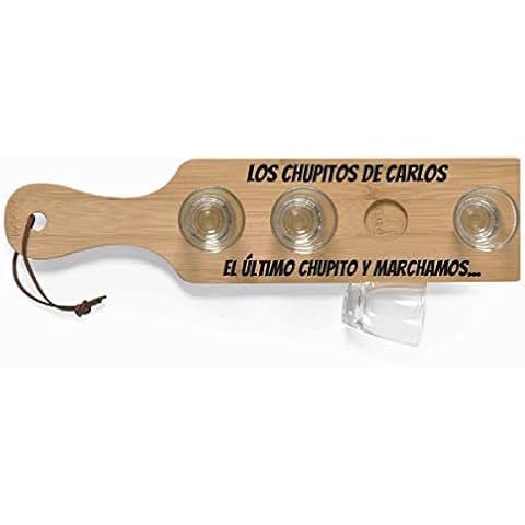 Uvimark - Bandeja de chupitos personalizada con 4 vasos de chupito Cover