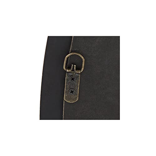 Noble Park Zahra Oval Vanity Decorative Wall Mirror Vintage Rustic Farmhouse Natural Brown Wooden Frame Beaded Trim 23 1/2" Wide For Bathroom Bedroom Living Room Home Office Entryway #TOP7