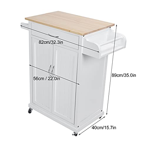 Ausla Isola da Cucina con Rotelle, Carrello da