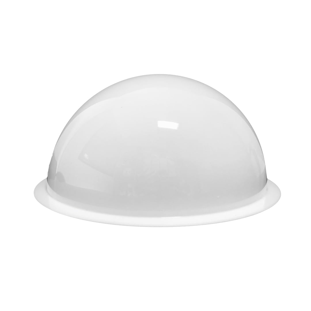 Demi-sphère avec Rebord - Acrylique - Idéal pour des projets de décoration - Intérieurs et extérieurs - Blanc Opale - Dimensions : Ø45cm