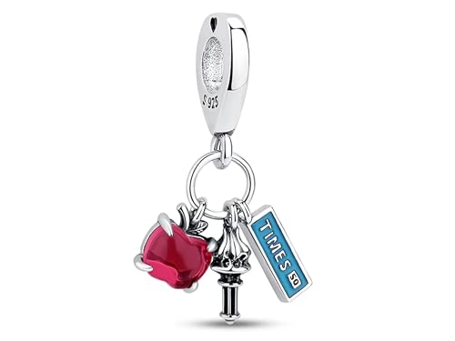 Streetculture New York City USA - Charm in argento 925, motivo: Times Square Big Apple World Trade Center 911