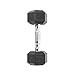 CAP Barbell Coated Hex Dumbbell with Contoured Chrome Handle, Single, 12 Pounds , Black