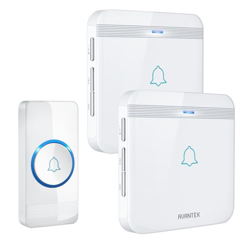 Funkklingel, AVANTEK Türklingel Funk Set, 400m Reichweite IP55 Aussen...