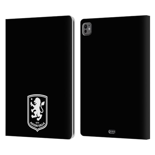 Licenza Ufficiale Aston Villa Football Club Nero Design con Stemma 2024 Custodia Cover pelle a Portafoglio Compatibile con Apple iPad PRO 13 M4 2024
