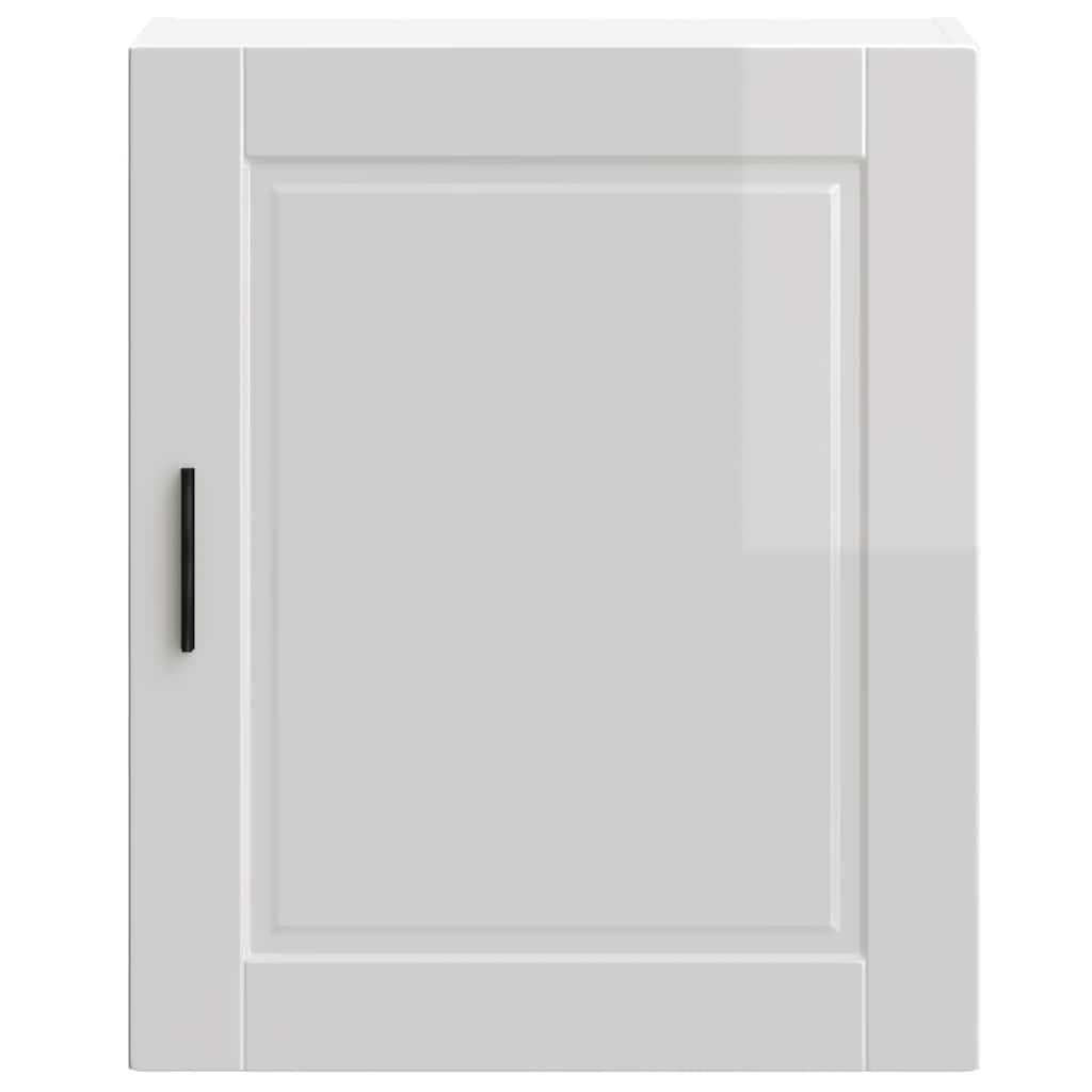 Küchen-Hängeschrank Porto, Hochglanz-Weiß Holzwerkstoff, 50x31x60cm, robuster Wandschrank für Küche, Speisekammer & Lagerung, pflegeleichtes Möbelstück