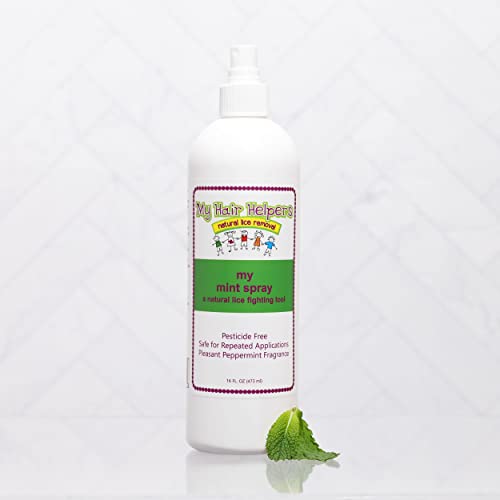 Mint Spray Head Lice Repellent | Prevention | Naturally Formulated With Essential Oils 16 Fl Ounces | Treats 2-3 People #TOP2