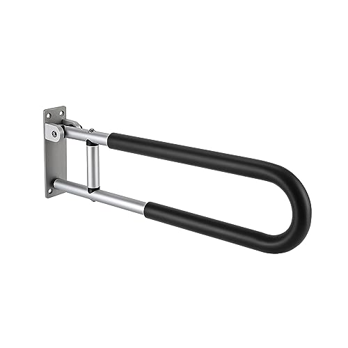 QZHXZX Barra de Agarre de Inodoro Plegable Tkkmivcoc, manijas de Seguridad para baño, pasamanos de Montaje en la Pared, manijas de Inodoro sin desliz