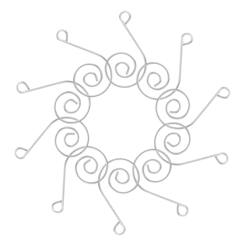 PRETYZOOM 50pcs S-Shaped Christmas Tree Hooks Mini Stainless Steel Ornament Hangers Decorative Christmas Tree Hooks Heavy Duty for