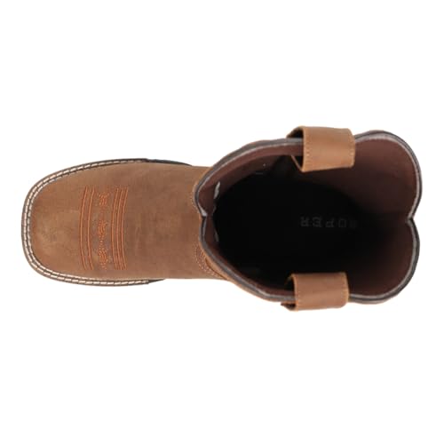 Image of Roper Big Kids Cow Hide Boot, Brown, 4