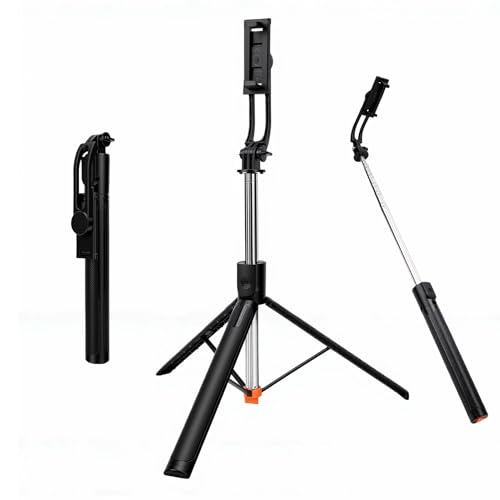 VBESTLIFE Trípode para Palo Selfie para Teléfono Celular, Trípode Portátil Extensible de 66,9 Pulgadas con Control Remoto Inalámbrico Desmontable, para Viajes Al Aire Libre y Uso Diario