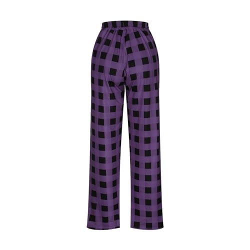 JJHAEVDY Men's Plaid Print Drawstring Loungewear Pants