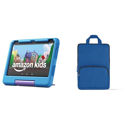 AMAZON FIRE HD 10 KIDS TABLET SLEEVE BUNDLE: Bundle includes Amazon Fire HD 10 Kids tablet (32GB) & Carrying Case (Denim)