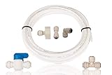  Aqualogis Kit de Fontanería Filtro de frigorífico/manguera conexión Set Kit de hielo eléctrica (6) para estilo americano frigorífico, Compatible con LG, Samsung,