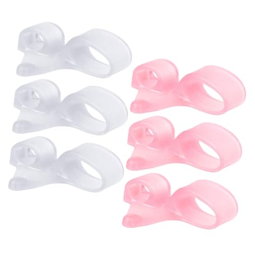 COLLBATH 12Pcs Separators for Bunion Relief Double Hole Design Lightweight and Breathable for Adults Convenient for Day and Night Use