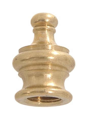 Image of B&P Lamp 1 inch Ht., Brass Finial Knob, Tap 1 /8F, Unfinished Brass
