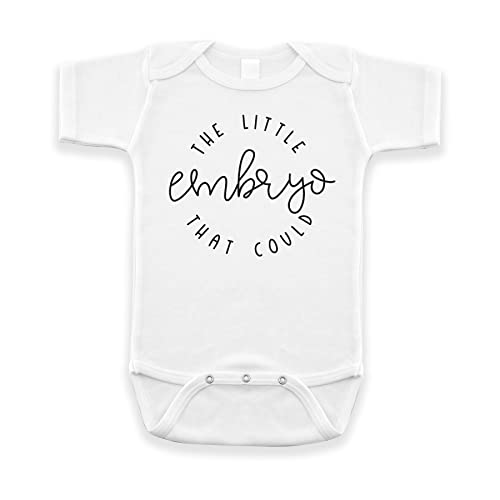 Image of IVF Pregnancy Announcement Infant Bodysuit for Grandparents and Photo Props |The Little Embryo That Could (0-3 months, White)