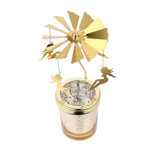 Cabilock 1 PC Swivel Glass Candle Holder Glass Candlestick Rotating Candlesticks Candle Holders Rotating Glass Candle Holder Creative Candle Holder Candlestick Holder