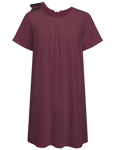 Deyeek Hospital Gowns for Women Tear Away Snap Open Back Dresses Women Post Surgery Clothing Soft Adaptive Nightgown