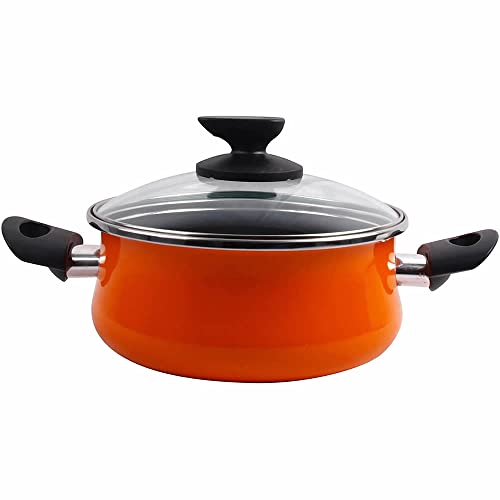 Magefesa Valencia Cacerola Acero Esmaltad Tapa Crista 16 1107526 - Mibricotienda En Oferta Magefesa Cacerola, 16 Cm