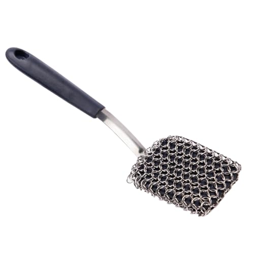 Gvblkq Grill Cleaner with Long Handle – Stainless Steel and Silicone