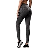 qkepcy leggins sportivi donna vita alta leggings push up con tasche anticellulite pantacollant pantaloni palestra fitness yoga calzamaglie opaco elastici collant (l, grigio)