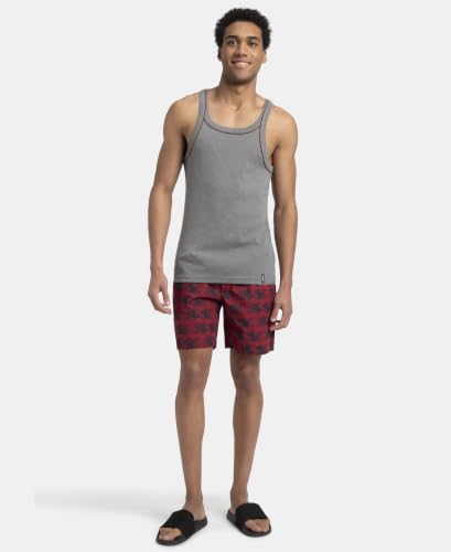 Image of Jockey US54 Men Super Combed Cotton Square Neck Gym Vest with Graphic Print
