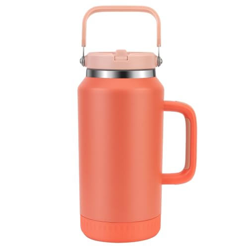 Image of Half Gallon Insulated Water Jug, Stainless Steel with Flip Straw Lid
