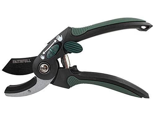 Faithfull FAICOUANV8 Countryman Anvil Secateurs - 215mm (8in) Cutting Cap: 16mm (5/8in), Green - Image 2