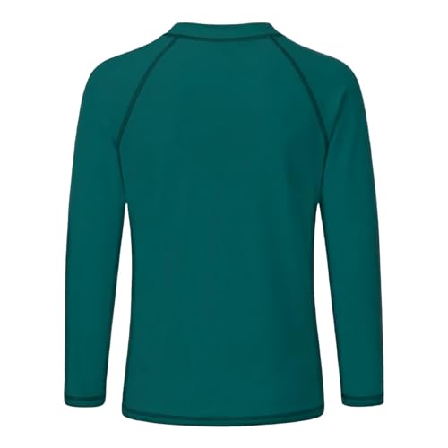 Image of Girls Swim Shirts, Long Sleeve Rash Guard Swimsuits with Full Zipper Sun Protection Bathing Suit Quick Dry Swimwear for Kids