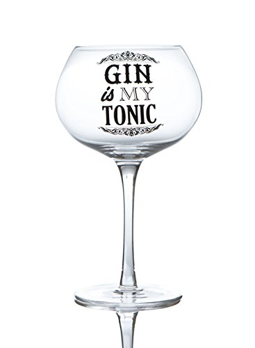 Boxer Gifts Gin is My Tonic Bloom Glass | Novelty Glassware Perfect for Christmas, Mother's Day Or Birthday | Packaged in a Gift Box, 9.5cm x 18.5cm