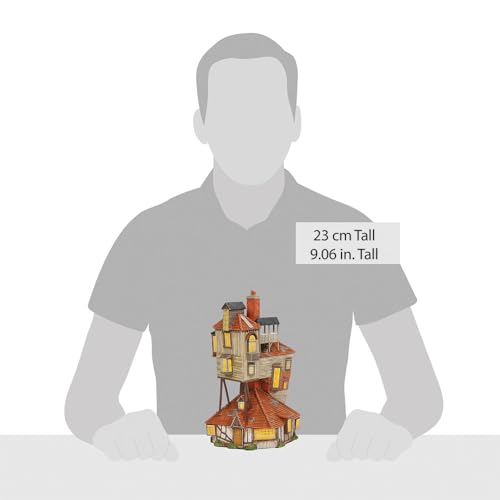 Department 56 Polyresin, Plastic, Stone Powder, Harry Potter Village The Burrow Lit Building, 9.06 Inch, Multicolor
