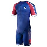 Synergy Triathlon Tri Suit - Men's Elite Short Sleeve Trisuit Cycling Skinsuit (USA, X-Large)
