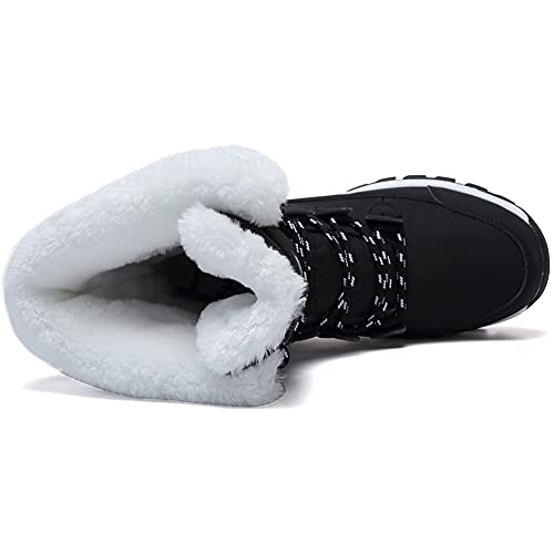 Ziitop Womens Snow Boots Warm Fur Lined Winter Boots Anti Slip Ankle Boots Mid Calf Snowboots Waterproof And Cold-Resistant Outdoor Walking Shoes For Women Ladies Girls thumb #3