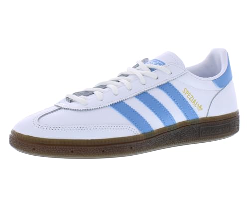 adidas Handball Spezial Mens Shoes Size 9, Color: Footwear White/Light Blue/Gums-White - Main Image
