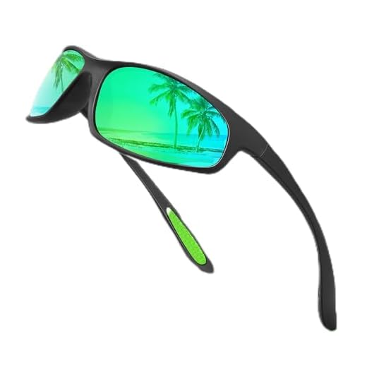 Óculos de sol masculinos polarizados esportivos para homens, óculos de sol esportivos para corrida, ciclismo, pesca, Verde