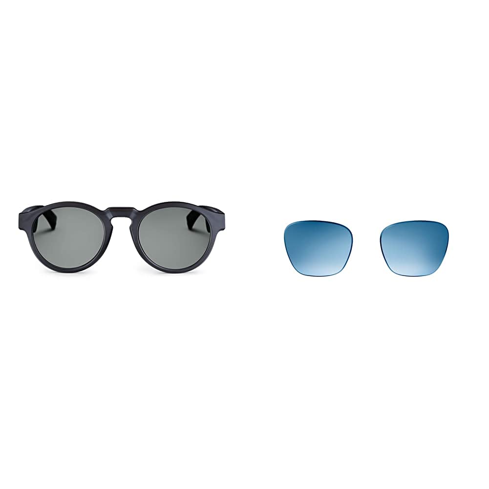 Bose Frames, Audio Sunglasses with Open Ear Headphones, Rondo, Regular & Frames Lens Collection, Blue Gradient Alto Style, Interchangeable Replacement Lenses