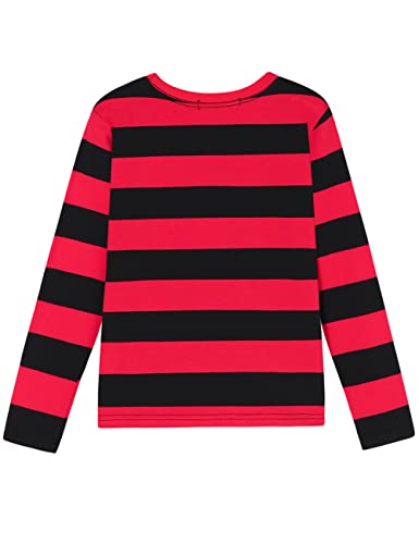 Image of DILBYKE Boys Girl Long Sleeve Striped Crew Neckline T-Shirts Kid Tee