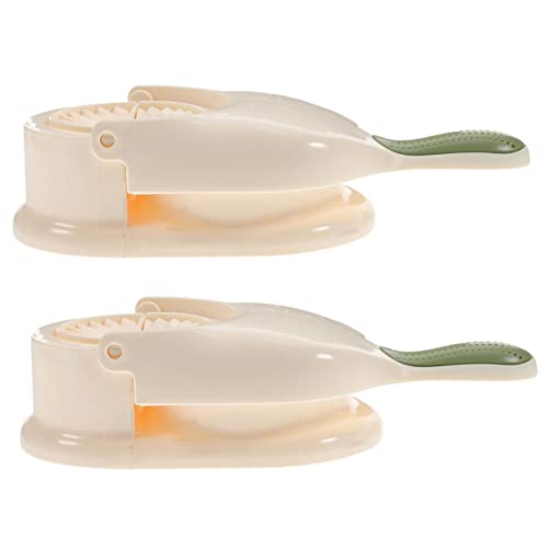 Cabilock Dumpling Machine Maker Set 2 Pieces Small Dough Presser Dumpling Skin Presser Easy to Use for Home Kitchen